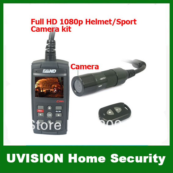 Full HD 1080p Helmet Waterproof Sports Camera DVR Kit Remote 5MP 2 LCD free shipping(China (Mainland))