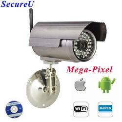 Free shipping H.264 1mega-pixel HD IR Wireless IP WIFI CCTV security surveillance video waterproof bullet camera system install(China (Mainland))