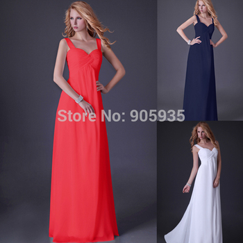 Fast Delivery White Red Navy Blue Formal Evening Dress Long Sweetheart ...