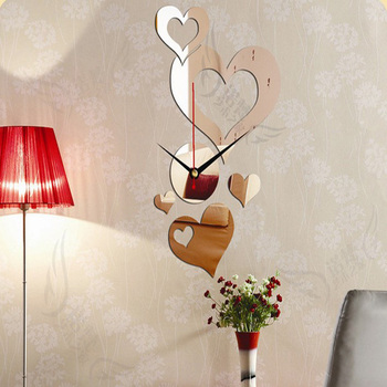 Wall Mirrors Living Room on Wall Stickers Decoration Clock Diy Mirror Wall Clock Living Room Wall