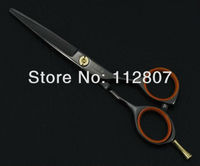 Free Shipping!!!  5.5 inches BLACK Professional barber scissors/ hairdressing scissors/Cutting scissor