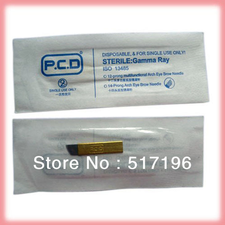 Купить брови тату иглы лезвие, golden14pin изогнутые брови игла лезвие ...
