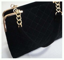 Hot Sale popular handbags material velvet size 34 x 21cm 5 different colors black two function