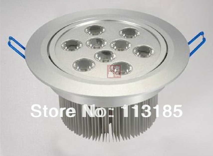 High Brightness AC90V~260V 50/60Hz 9W High Power LED Downlights Ceiling Apllication Easy Installation Free Shipping(China (Mainland))