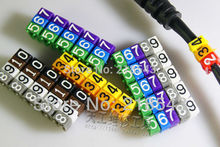Free shipping 100pcs/pack plastic number tag Cable Clips, 10 colors wire clip cable clamp