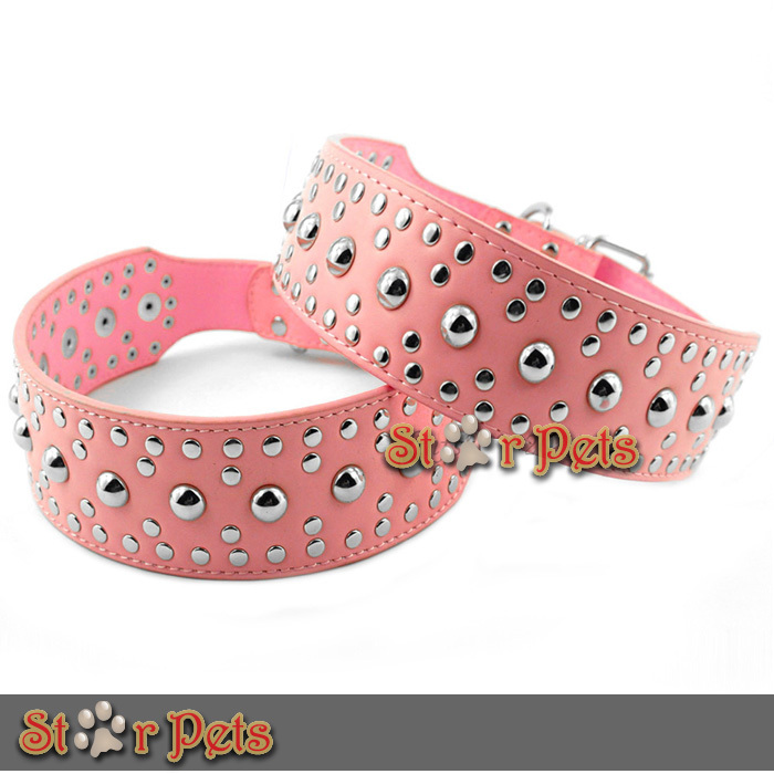 Pink-Pu-Leather-Dog-Collar-Mushroom-Studded-Cute-Pet-Collar-XS-S-M-L ... Pink-Pu-Leather-Dog-Collar-Mushroom-Studded-Cute-Pet-Collar-XS-S-M-L ...