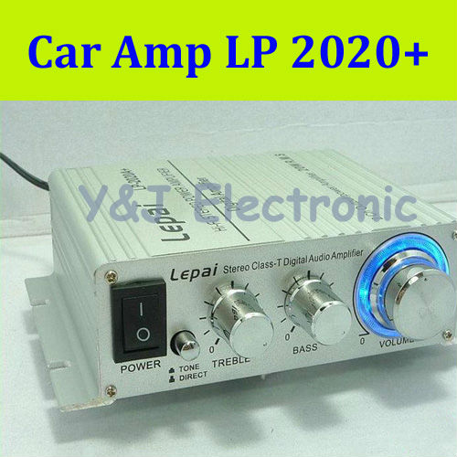 free 2013 New Version LP-2020 LP2020A+ TA2020 Class HiFi AMP Power Stereo Amplifier Mini Digital Car Amplifier with Adaptor(China (Mainland))