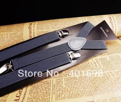 Fashion solid grey color clips suspenders SFSP13A26(China (Mainland))