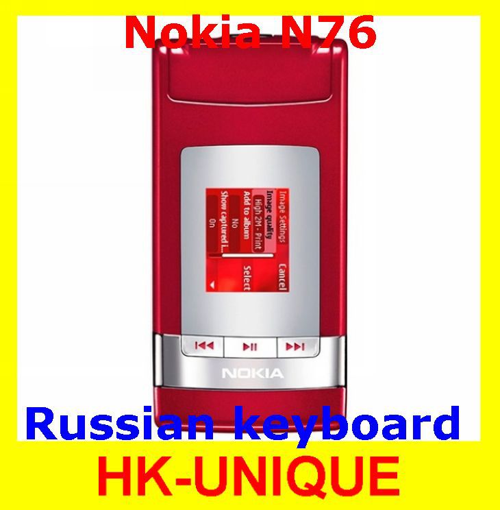 Cheapest Original Unlocked Nokia N76 Russian Keyboard Mobile Phone in Stock Fast Shipping