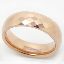 Tungsten Ring 18K Rose Gold Wedding Band 6mm Men s Women s Bridal Jewelry Size 8