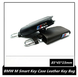leather key case key wallet M-power badge smart key bag & freeshipping(China (Mainland))