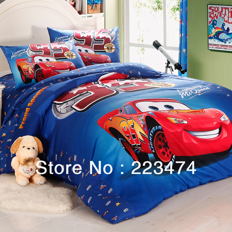 !2013 Children bed cartoon Cars bedding set queen size king size bed ...