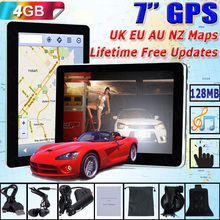 7 inch GPS Car Navigation MTK 4GB Capacity UK EU AU NZ Maps Speedcam POI with