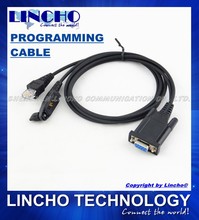 2 in 1 programming cable for two-way radio GP328PLUS GP338+ GP388 EX500 EX600, mobile radio GM300 GR300 GM338 MCX600