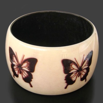 Tibetan Jewelry Indian handmade beautiful butterfly painting resin 