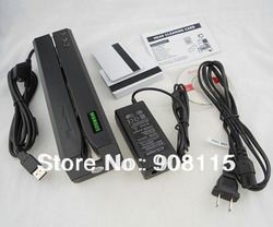 MSR605 MSR206 Magnetic Card Reader Writer Encoder Stripe Swipe Credit Magstripe + 20PCS Blank Card(China (Mainland))