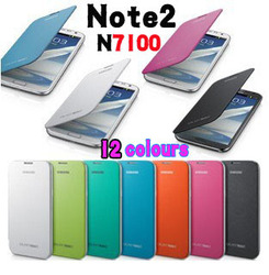 Flip leather cases back cover original case battery housing case protector for Samsung Galaxy Note 2 II N7100 7100 free shipping(China (Mainland))