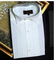 Groom Tuxedos Shirts Best Man Groomsmen White Men Wedding Shirts A10000