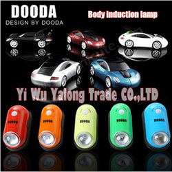 3pc/lot novelty human body sensor light infrared sensor Led lamp intellective control mini night lamp,5 color lamp free shipping(China (Mainland))