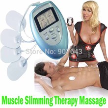 Electric Slimming Massager Pulse Muscle Pain Relief Fat Burn Relaxation Massage 4 Pads pain fitness Free Shipping