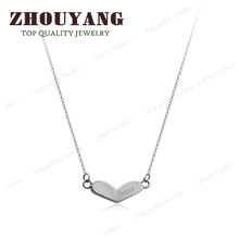 ZYN234 Silvery Sweet Love Necklace 18K Platinum Pated Pendant Necklace Jewelry Austrian Crystal SWA Elements Wholesale