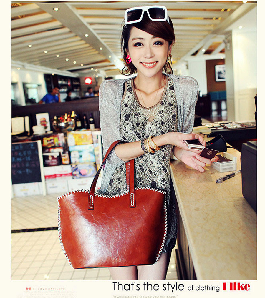 2014 promotion real freeshipping medium 30 50cm open women handbags bolsas bolsa bags women s handbag