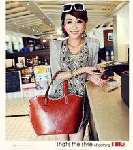 Fashion bags 2013 women’s handbag patchwork smiley bag handbag preppy style women’s bags