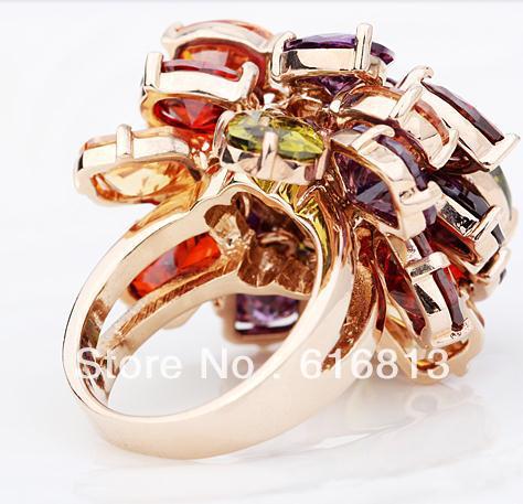 Wholesale Hot sale! T400 top AAA zircon ring,for women, European and American luxury Mona Lisa #4254,free shipping(China (Mainland))