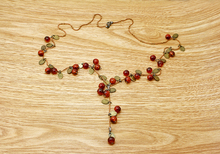 2015 New Fashion Women Necklace Beautiful Red cherries Necklace Pendant Jewelry For women JXB299