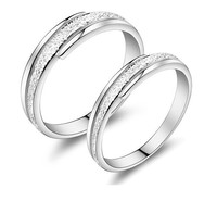 New 100% S925 Sterling Silver Rings Charm Couple Engagement Decoration ...