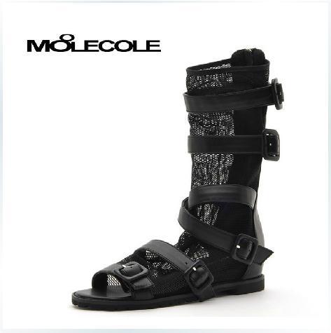 2013-summer-sandals-black-knee-high-gladiator-sandals-gaotong-gauze ...