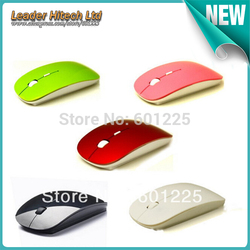Free shipping drop shipping hot selling super slim wireless mouse USB receiver Optical 2.4G 8 colour available mous and mice(China (Mainland))