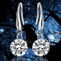 Freeshipping Wholesale Lot Hot wedding earrings, solid 925 sterling silver earring!bridal earrings,diamond earrings high quality