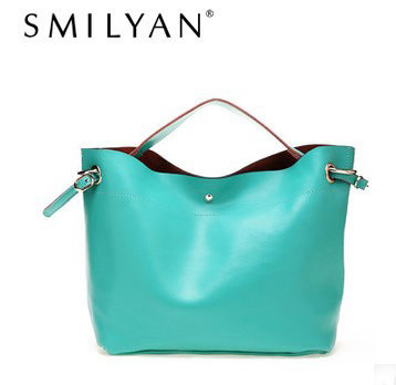 100 genuine leather high quality new 2014 fashion brand candy color leather messenger shoulder bags handbags