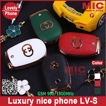 2013 Flip lovely unlocked luxury leather small size women kids girls ladies cute mini cell mobile phone cellphone S P32