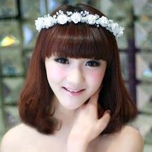 Colour bride hair accessory star flower handmade white crystal polymer clay hair accessory marriage accessories wedding