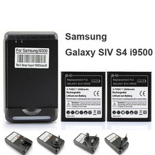 2x 2800mAh Replacement Battery + Wall Charger for Samsung Galaxy SIV S4  i9500