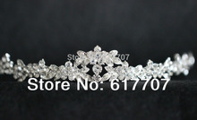 Hot Selling Czech Rhinestone Crystal Crown Tiara Bridal Hair Jewelry Wedding Hair Accessories Free Shipping HG001