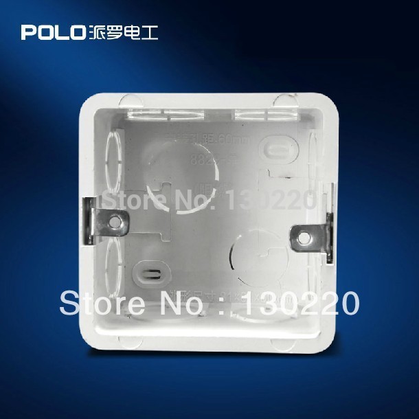 Free Shipping Polo Back Box 86 86MM Cassette Universal White Wall Mounting Box for Wall Switch