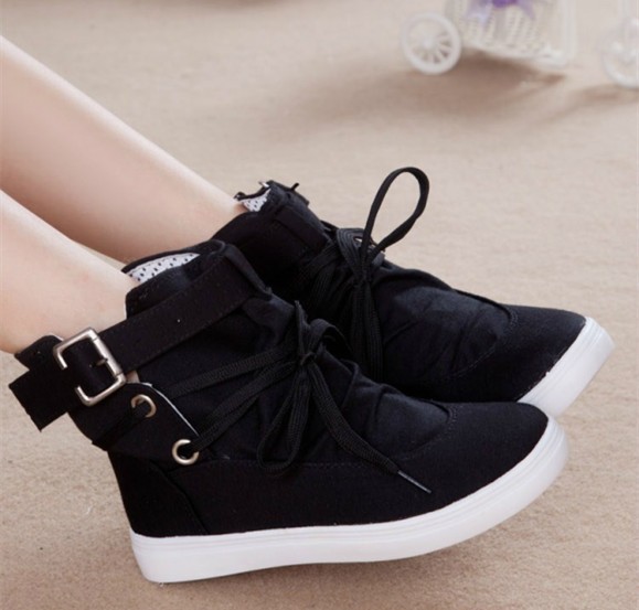 New 2014 spring autumn high canvas shoes for women sneakers for women brand shoes height increasing