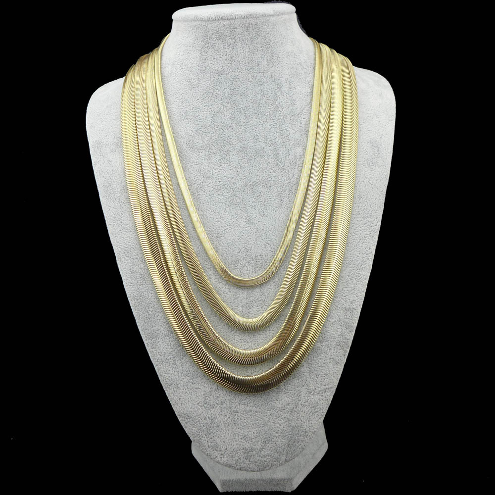 15mm gold herringbone chain