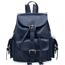 2014 NEW Brand Fashion British Style Genuine Leather Outdoor Women Backpacks Vintage Casual Lady College Backpack Free Shipping