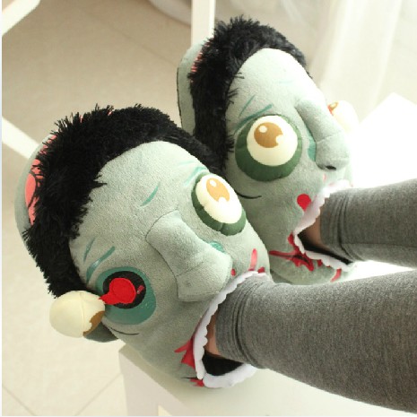 plush all padded inclusive floor shoes  slippers cotton shoes  for Zombie zombie shoes kids  drag