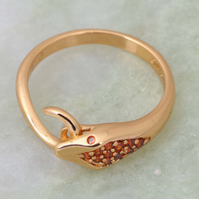 Wholesale Top quality 18K gold plated ruby rings fashion jewelry R180 snake