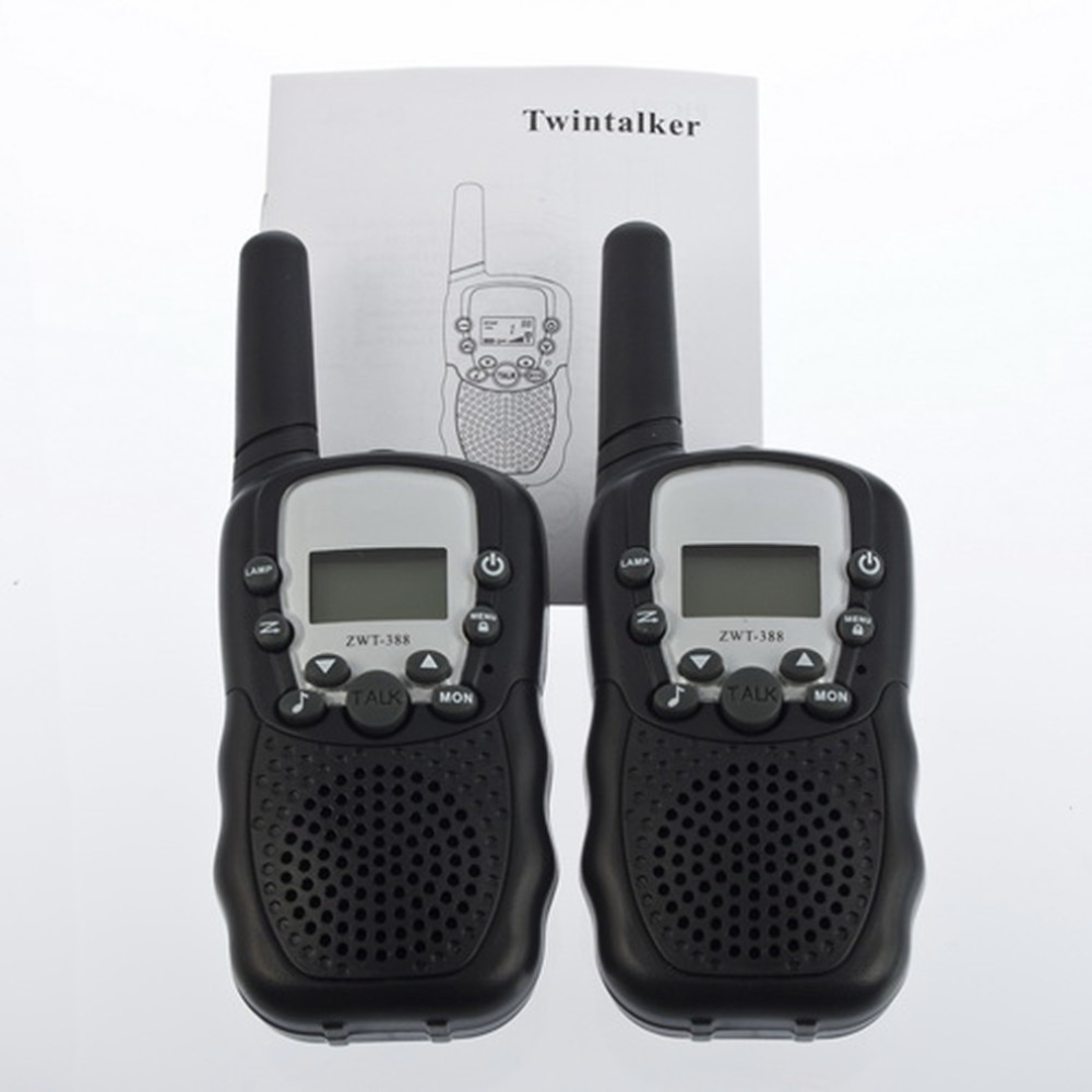 T 388 2pcs set High Quality Monitor Function Mini Multi Channels 2 Way Radio Travel Walkie