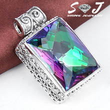 2014 New Arrival Honey Mystic Topaz Crystal Pendants Noble Jewelry For Lady Birthday Gift