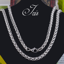 Spring 2014 high quality vintage 316L stainless steel silver chain necklaces jewelry for men and women