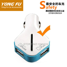 High Quality Universal Dual USB Port 5V 3.1A Car Charger, Smart Short Circuit Protection, Retail Package Free shipping!