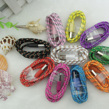 High Quality Braided Nylon Woven 8pin to USB Charging Charger Data Sync Cable Cords Wire for