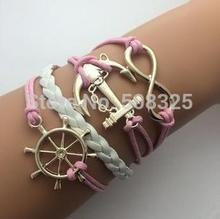 AB073 Fashion jewelry leather Double infinite multilayer bracelet factory price wholesales
